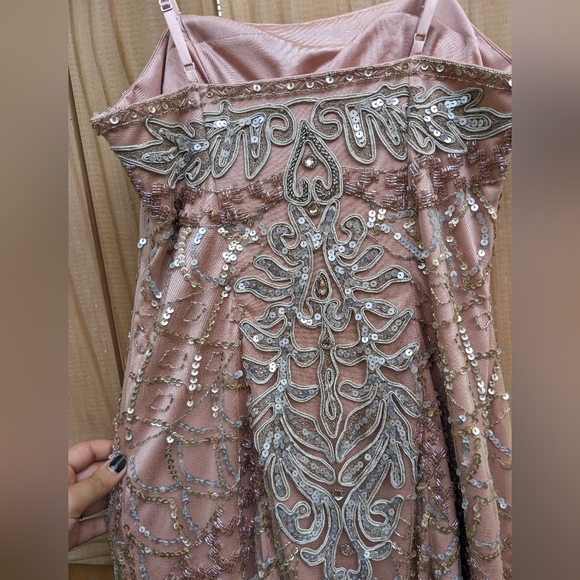 NWT Sue Wong Pink Beaded Dress - Picture 4 of 8